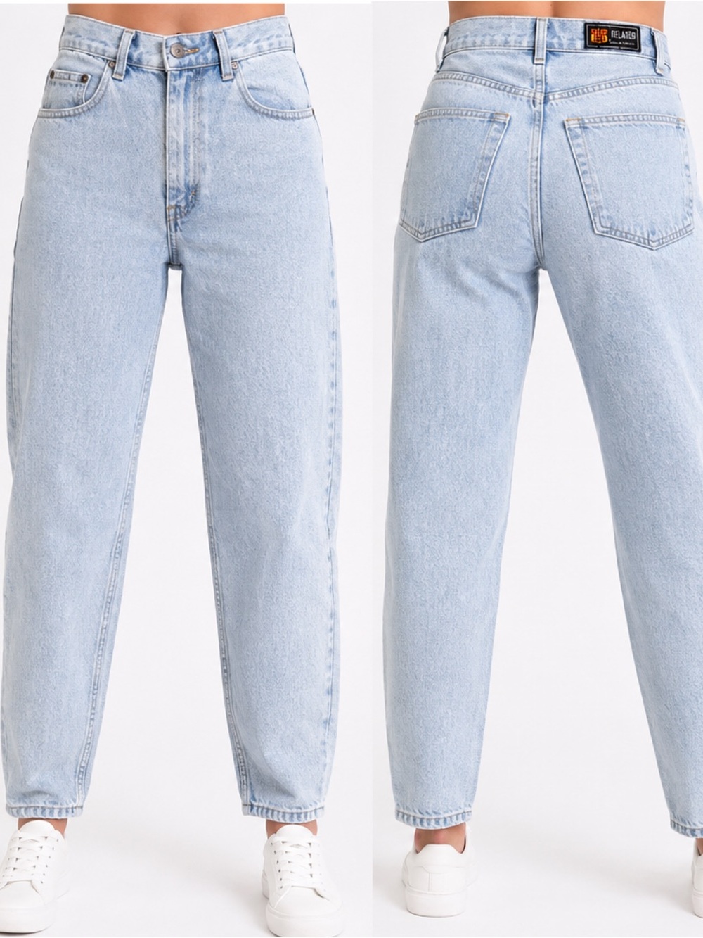 Vintage Route 66 Light Blue relaxed-fit jeans mom jeans 90s small